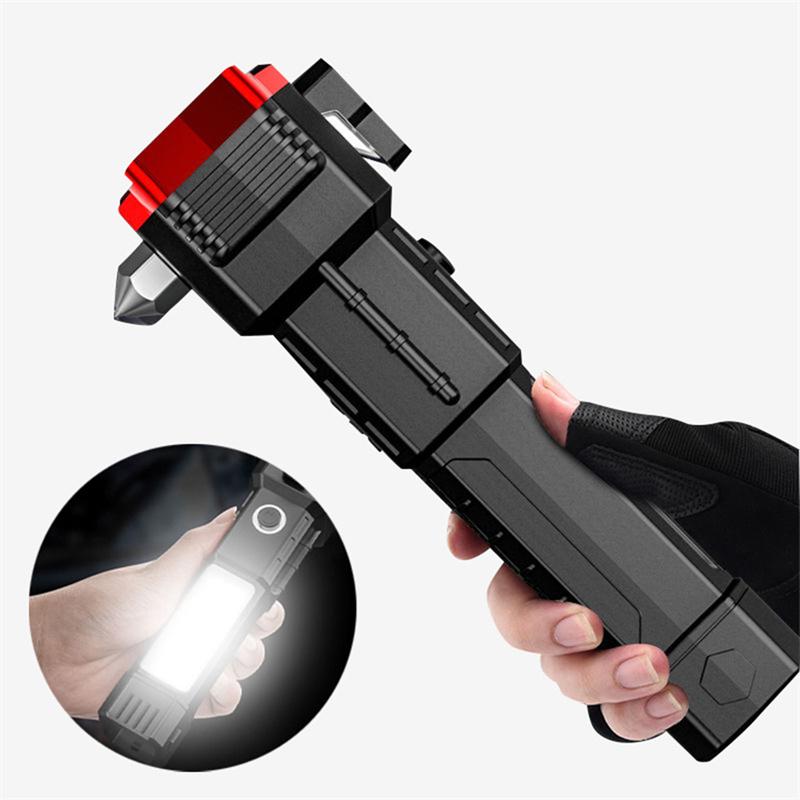 Car Safety Hammer Multifunctional Charging Power Work Light Emergency Fire Self-rescue Breaking Window Self-defense Flashlight Car Safety Hammer Multifunctional Charging Power Work Light Emergency Fire Self-rescue Breaking Window Self-defense Flashlight