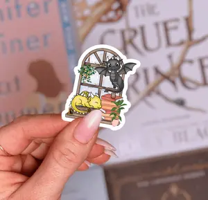 Dragon Window Watchers Fantasy Sticker