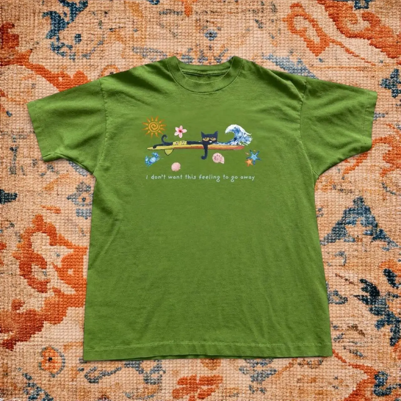 Kiwi T-Shirt Size S, Pete The Cat Green T-Shirt Vintage Y2K Inspired Baby Tee, Aesthetic Graphic Tshirt, Summer Tee, 90S, Y2K