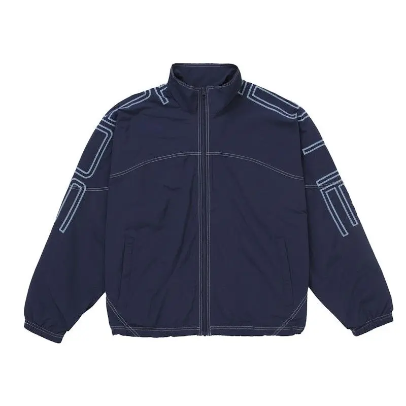 Supreme Men's Spellout Embroidered Track Jacket (SS25) Navy, from StockX