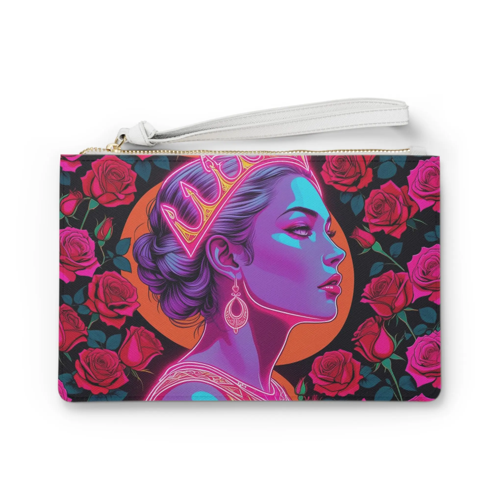 Ethereal Queen Clutch Bag - Vibrant Art Purse, Bohemian Accessories, Gift for Her, Evening Bag, Festival Fashion