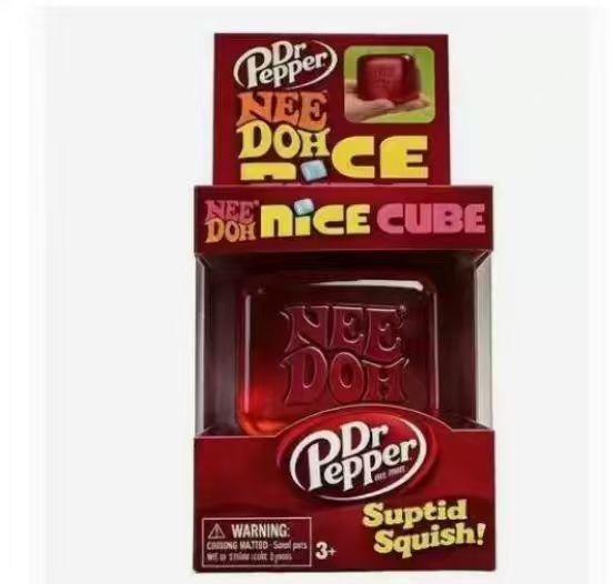 Stress Relief Slow Rebound Toy - Burgundy Ice Cube Sensory Fidget for Kids and Adults