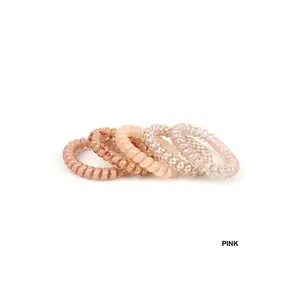 Assorted Solid Flower Checker Hair Coil Ties