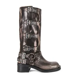 Steve Madden Rocky Boot in Black Distressed