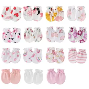 10/15 Pairs Assorted Baby Anti-Scratch Gloves, Soft Newborn Mittens for Infants
