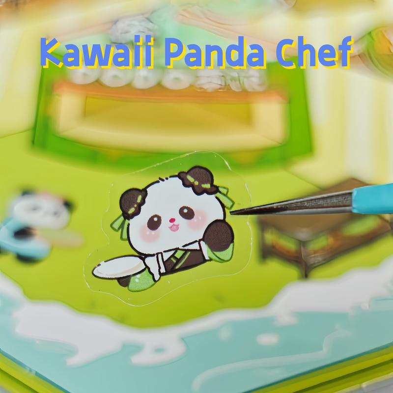 20 Sets DIY 3D House Stickers Scene Collection Book for Kids Adults, with Tweezers Make Your Own Shop House Stickers Therapy for Adult Relief Stress