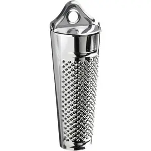 Stainless Steel Upgraded Nutmeg Grater Lemon Zester & Cheese Grater, Professional Hand Planer Kitchen Tool for Ginger Garlic Nut Walnut, Silver
