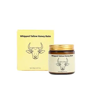 Lopeie Whipped Grass-Fed Beef Tallow Honey Balm - 4 Oz, Moisturizing Cream for Soft,Smooth Skin - Handmade All-Natural Moisturizer - Lavender
