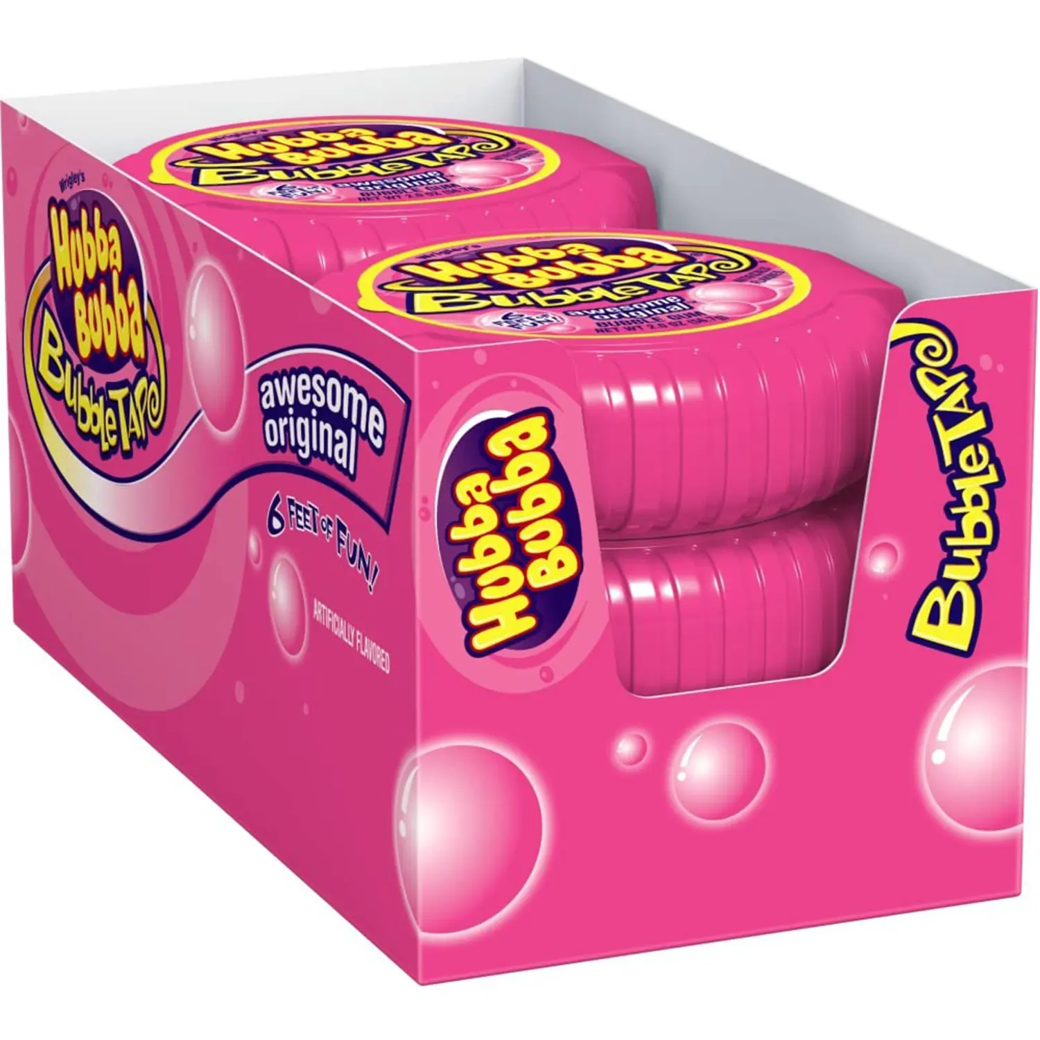 HUBBA BUBBA Original Bubble Gum Bulk Pack, 2 oz Tape (Pack of 6)