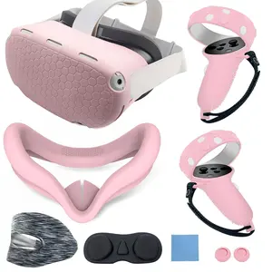JYMEGOVR for Oculus Quest 2  Cover, Protective Cover Accessories for  VR, Multi Colors Soft Shell , Controller Grips &  Cover Set ()