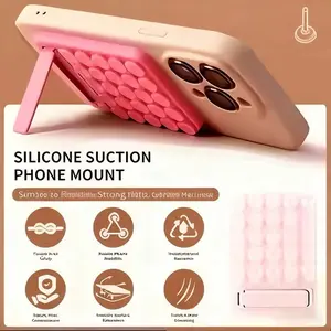 Silicone Suction Cup Anti-Slip Phone Case Holder, Hands-Free Selfie and Video Recording, Shower Mirror Phone Holder, Smartphone Holder, Stable Phone Rack