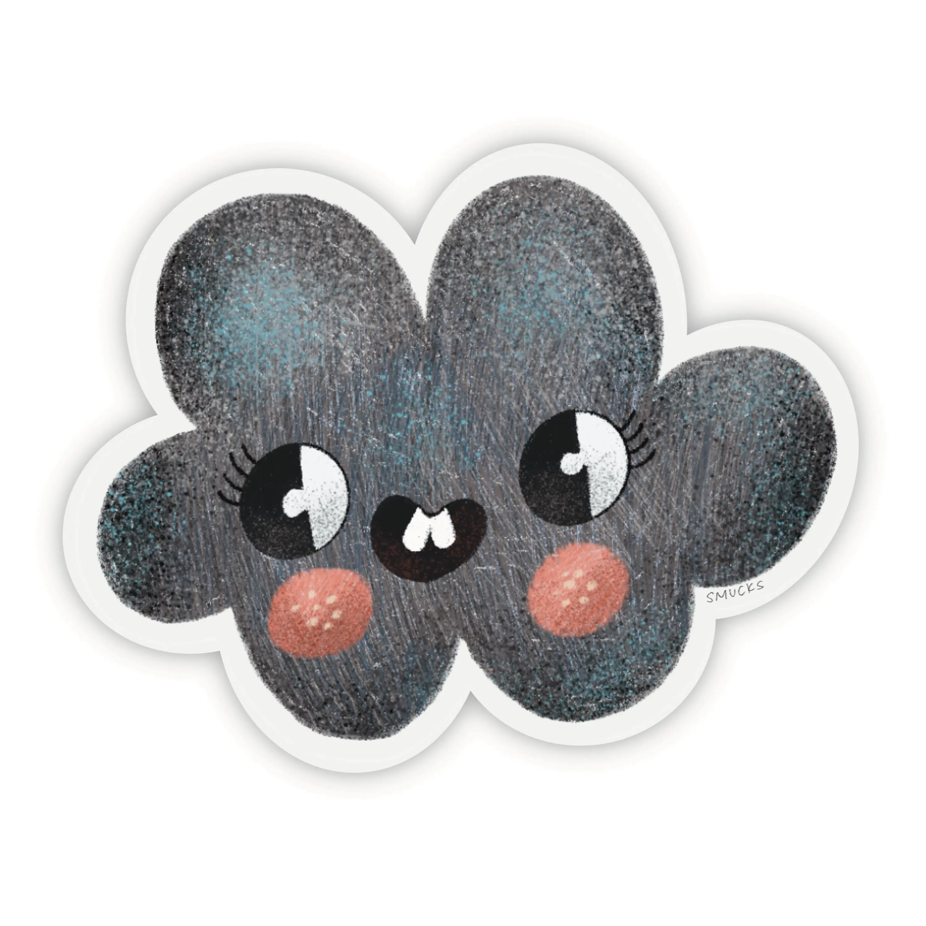 happy black cloud sticker