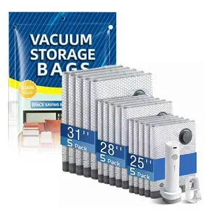 2026 Upgraded Cordless Travel Vacuum Seal Bag Set with Wireless Vacuum Pump & Manual Air Pump, 9/15-Pack Multi-Size Waterproof Reusable Clothing Storage Bags, 140L/Min Powerful Air Removal, Ideal for Carry-On Suitcases