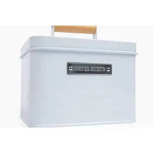 Dryer Sheet Holder w/ Lid | Embossed Metal Label | Farmhouse Dryer Sheet Container | White Dryer Sheets Holder | Modern Dryer Sheet Dispenser | Laundry Sheet Holder | Pair w/ Matching Lint Bin