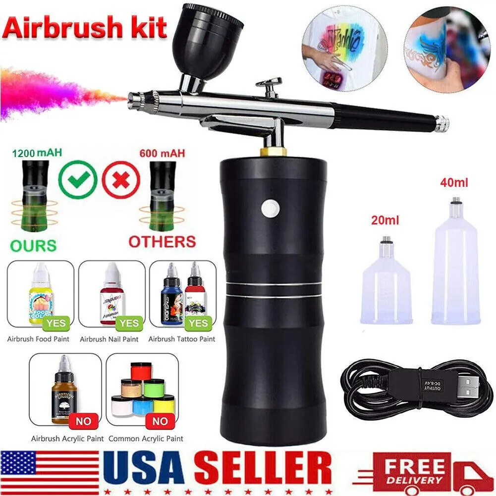Portable Air Compressor Kit Airbrush Paint Spray Gun Nail Art Tattoo Airbrush Portable Air Compressor Kit Airbrush Paint Spray Gun Nail Art Tattoo Airbrush