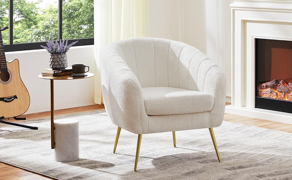 Yaheetech Modern Vanity Chair, Soft Accent Chair with Gold Metal Legs, Tufted Armchair Chaise Lounge for Living Room/Bedroom Yaheetech Modern Vanity Chair, Soft Accent Chair with Gold Metal Legs, Tufted Armchair Chaise Lounge for Living Room/Bedroom