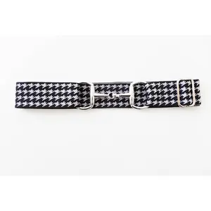 Snaffle Belt - Houndstooth Black/Silver