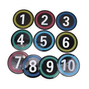 Colorful Basketball Training Pads Set, 9 Inch Non-Slip Rubber Agility Markers, Step Drill Training, Waterproof, 10 Pieces