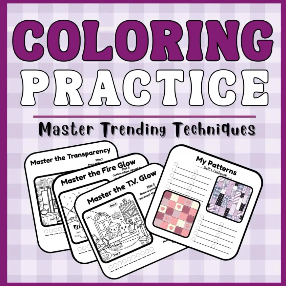 Coloring Practice Workbook | Master Trending Techniques, Color Theory, Blending Skills & Catalog Creations for Stunning Art