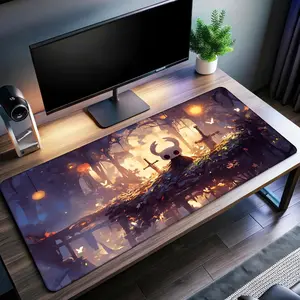 [Sale off up to 65%][Free Ship] Hollow Knight Desk Mat | Hallownest Mouse Pad | Premium Print Surface | Personalized Desk Mat | Smooth Glide Control