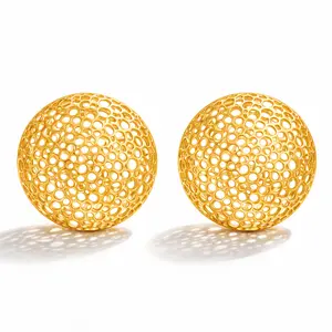 Vale & Veil — Paris | Voûte Sphere Earrings | Sculptural Gold Statement Earrings