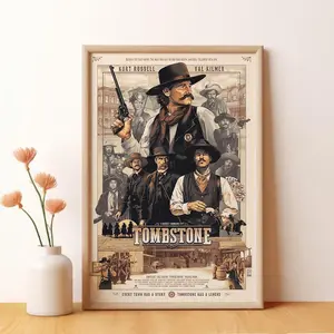 Tombstone Poster, Wall Art, Room Decoration, Art Poster for Gifts, limited edition collectibl, Vintage Movie Poster