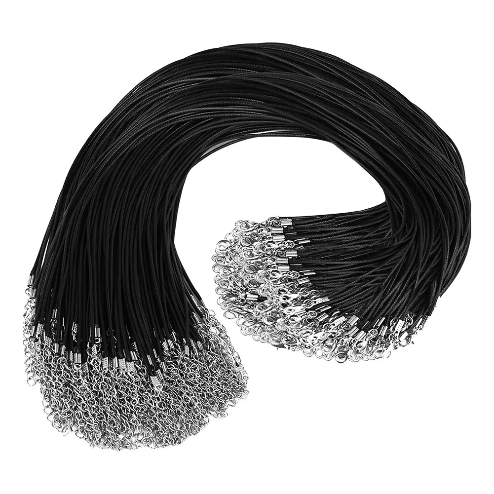 100Pcs Necklace Cord with Clasps,Necklace Cords for Pendants,18inch Bulk Necklace Chains for Jewelry Making Supplies C