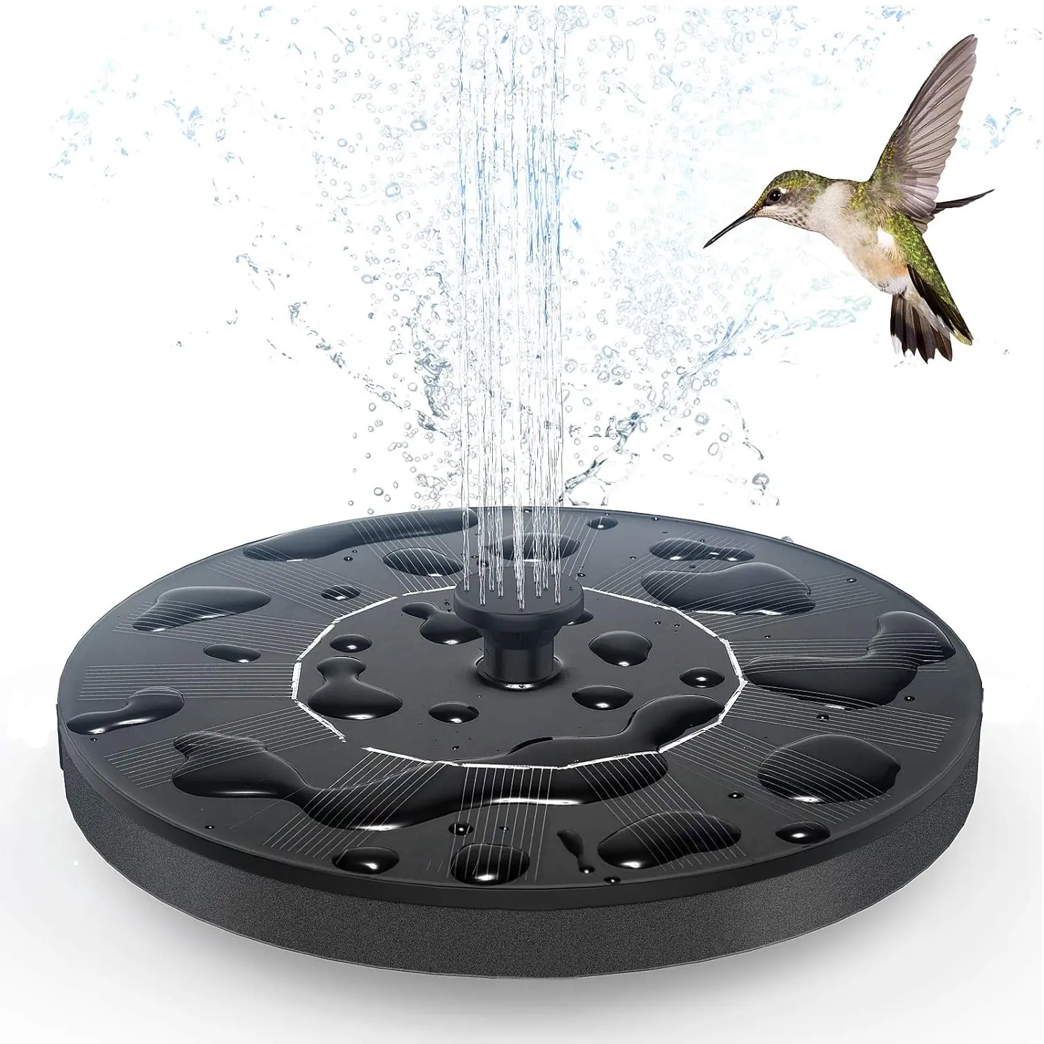 Solar Fountain Pump Upgraded Submersible Solar Water Fountain Panel Kit for Bird Bath,Small Pond,Garden and Lawn Solar Water Pump Built-in Filter