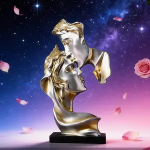 Collectibles Sculpture Creative Abstract Art Couple Ornaments Living Room Wine Cabinet Study Decorations Character Sculpture Crafts