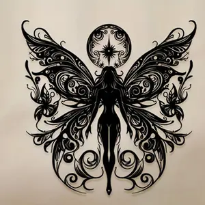 Fairy Themed Wall Art, Metal Wall Decor, Wall Decoration, Wall Hanging Decor for Home Living Room Bedroom, Home Decor, Room Decor, Bedroom Accessories, Poster