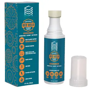 3D Printer Adhesive Glue Bed Weld ,  Grip Reduces Warping for ABS, ASA, PLA, and PETG Filament on Compatible Build Plates, 118ml, 4 fl oz