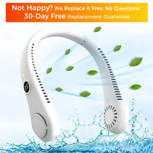 Portable Neck Fan, USB Fan With 5-Speed Adjustment And Digital Display; Mini Portable Bladeless Fan For Home/Office/Sports/Outdoor Use, 360° Cooling, Silent Operation, High Airflow, Ideal Gift For Valentine's Day/Birthday/Easter