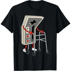 Funny Old Gamer Gaming Retro 80s 90s Video Game Old Gamer T-Shirt