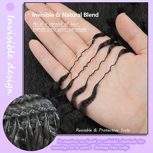 New 2026 ElNbeauty Jerry Curly Feather Crochet HumanHair Bundles, Lightweight Pre-Separated Super InvisiblyKnot and Durable Reusable Natural Black 100% HumanHair 16-24inches Optional