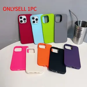 Ultra-thin Candy-colored Leather Phone Case, Skin-friendly Soft Case, Suitable for iPhone Model 16 Pro Max Plus, Stylish Shockproof Protective Design, Cellphone Casing, Cover