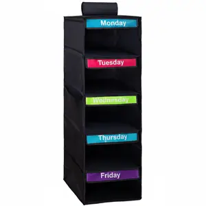 Weekly Hanging Organizer Foldable Ribbon Storage Bag