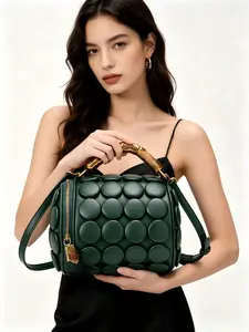 Women's Cylindrical Handmade Bag, Classic Versatile Shoulder Crossbody Bag, High Exposure 2026 New Design, Button Detail Pillow Shape Clutch