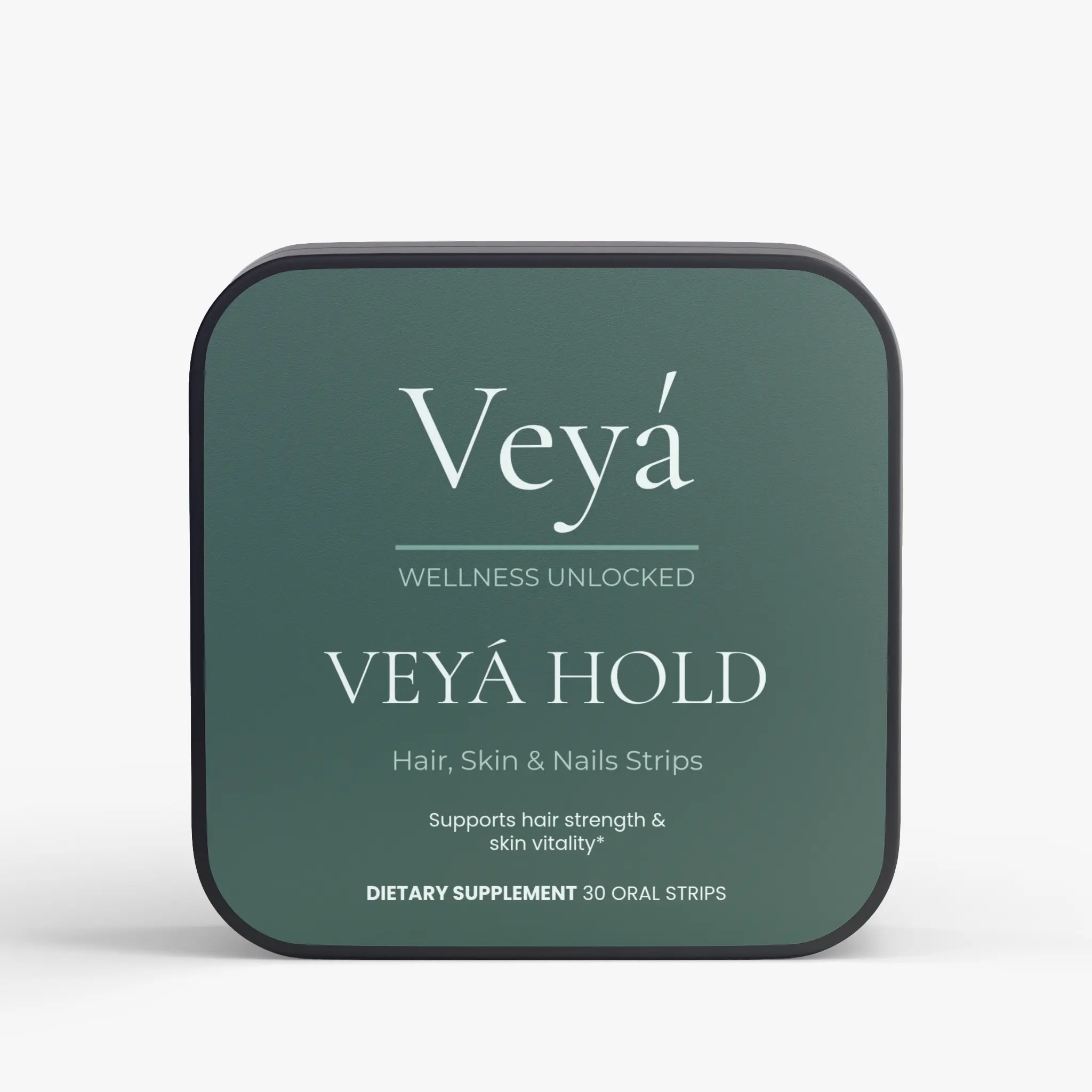 Veyá Edible Hold Strips, Biotin-Infused Vitamin D3 Supplement with Orange Flavor, Hair Support Health, Nutrition & Beauty Aid