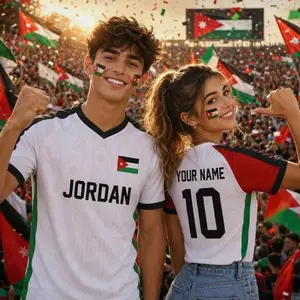 Custom Jordan Soccer Jersey, Personalized Jordan Football Shirt, Jordan Fan Jersey with Custom Name Number, Soccer Gift for Fans F4T