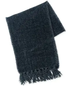 Charter Club Women's Blue Solid Chenille Scarf