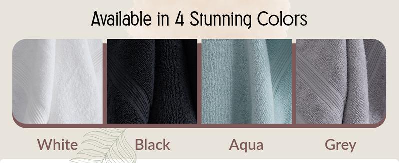 Lux Decor 6 Pack Bath Towel Set - 100% Cotton, Zero Twist Weave, Soft & Absorbent - 2 Bath Towels, 2 Hand Towels, 2 Washcloths, Bathroom Towel Set Lux Decor 6 Pack Bath Towel Set - 100% Cotton, Zero Twist Weave, Soft & Absorbent - 2 Bath Towels, 2 Hand Towels, 2 Washcloths, Bathroom Towel Set