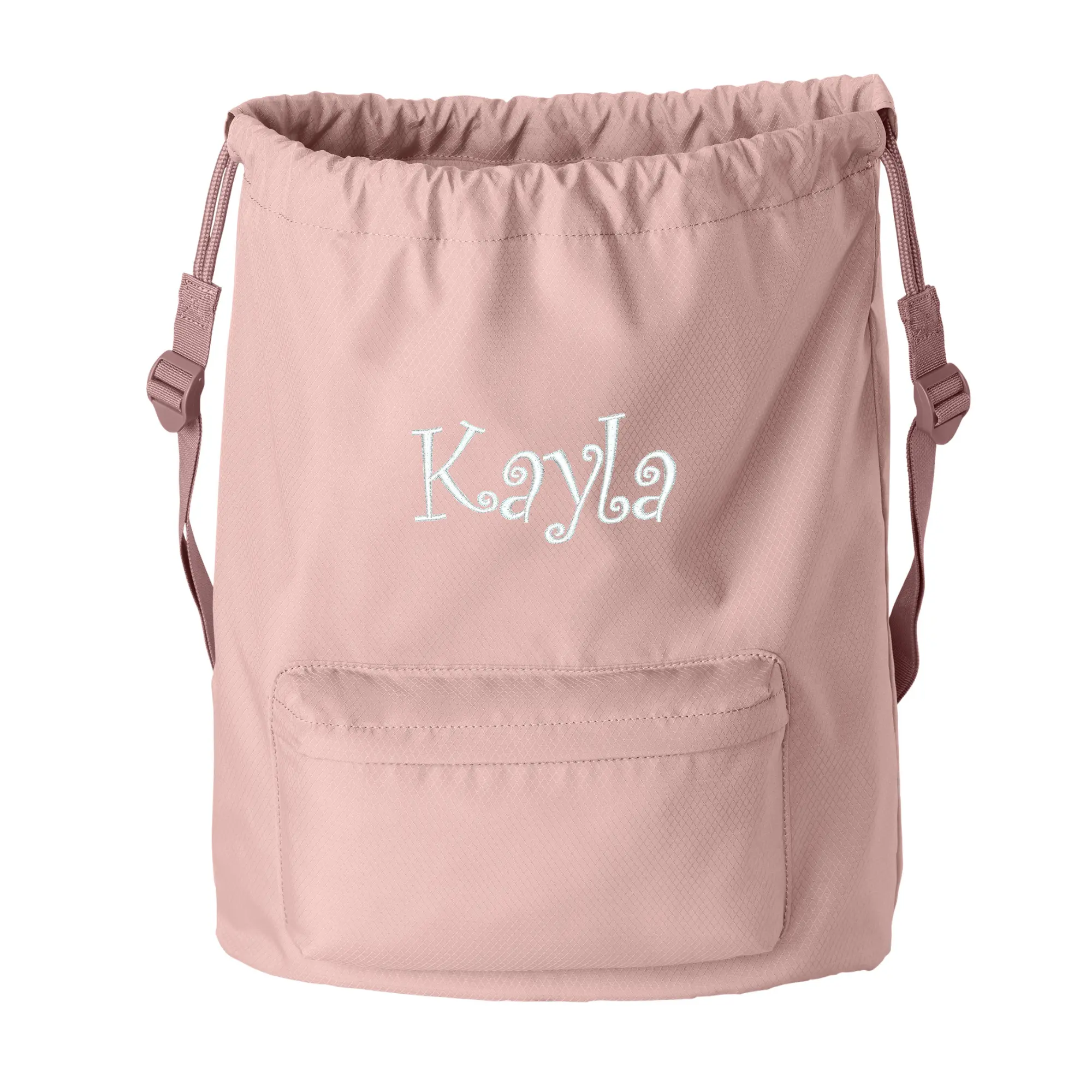 Personalized Cinch Pack, Diamond Pocket Drawstring Backpack Men Women, Monogrammed Name, Bridesmaid Gift