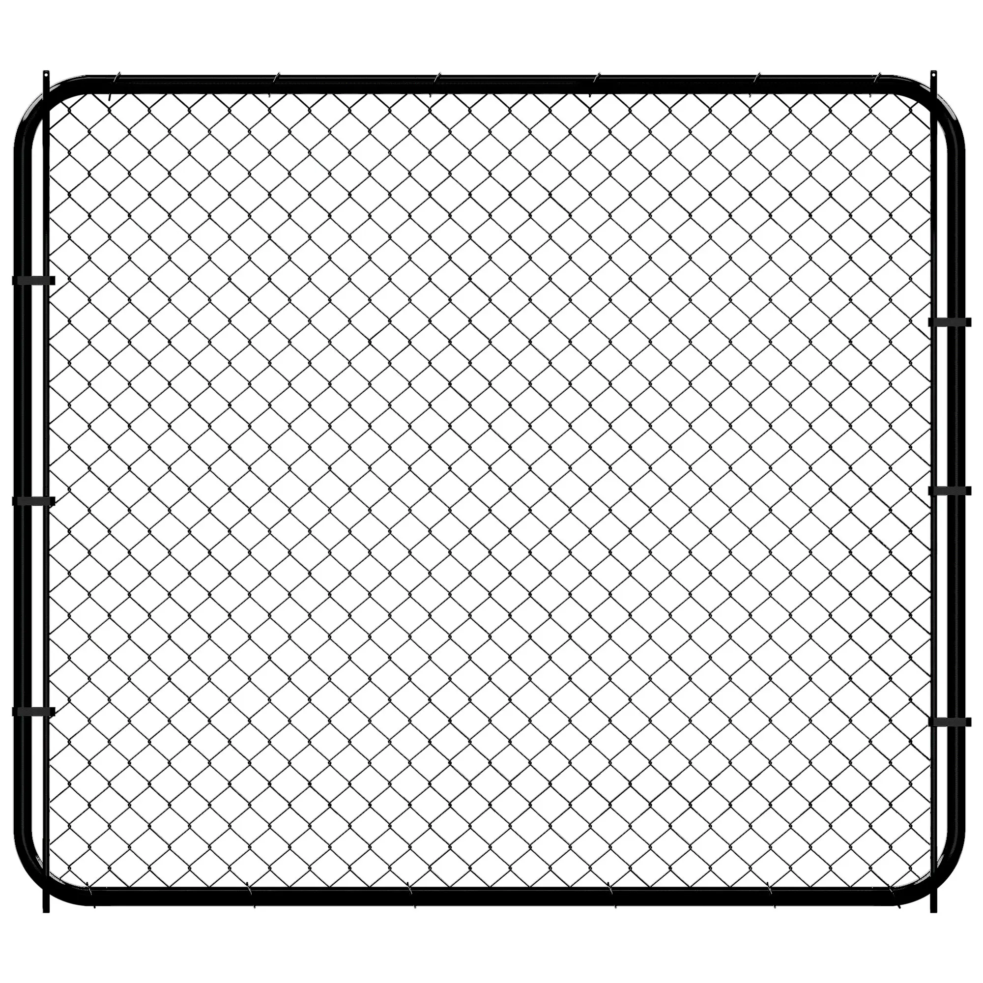 HITTITE Adjustable Chain Link Fence Gate Kit, PVC Coated Anti-Rust Outdoor Garden Fence Gate, Heavy Duty Pedestrian Gate Walking Fence Gate for Yard, 26"-72" Wide x 5' High.