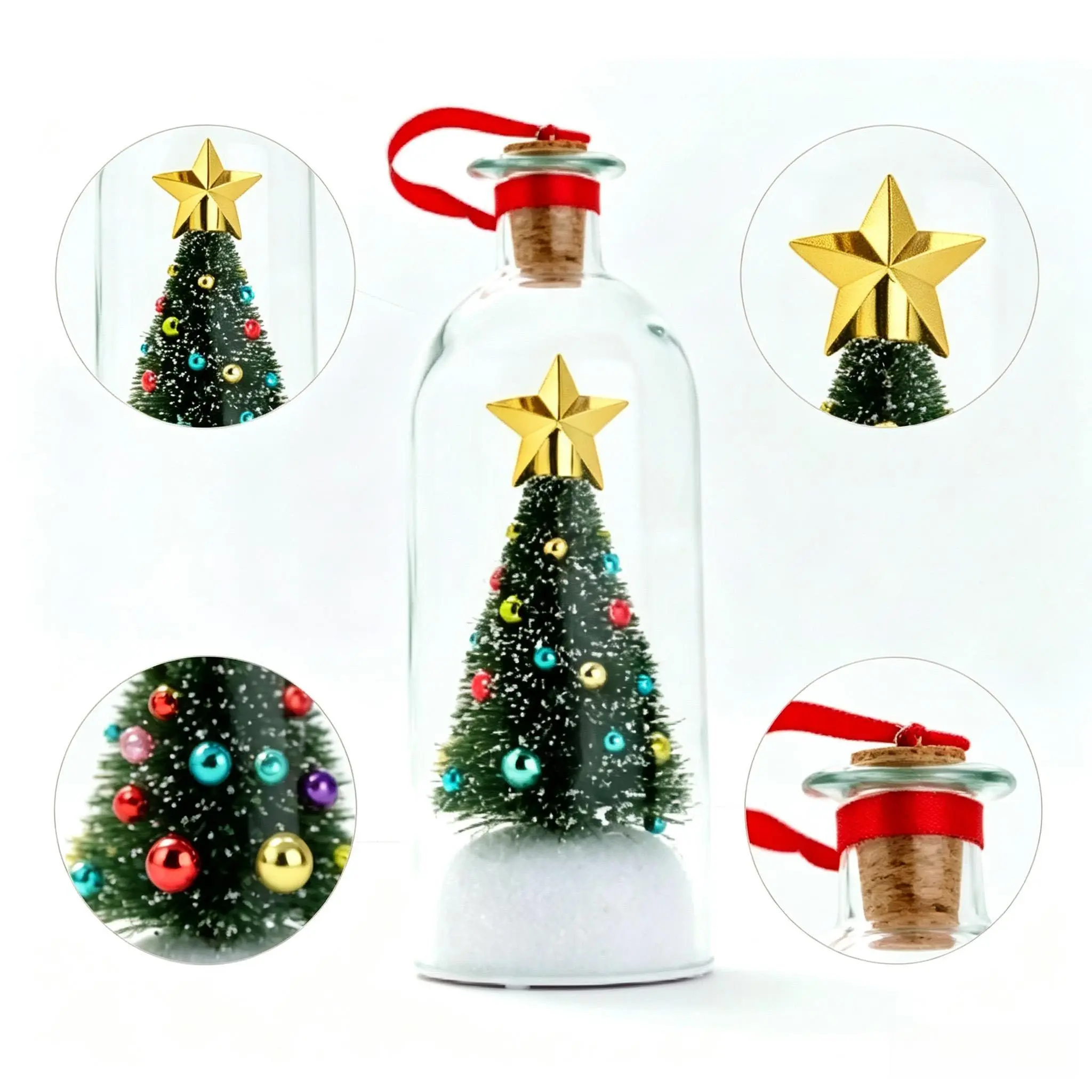 Voice Recordable Christmas Tree Bottle - Personalized VoiceMessage Ornament That Saves Voices Forever - MeaningfulChristmas & Valentine's Day Gift for Mom, Kids, Friends &Loved Ones