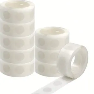 Transparent Balloon Glue Points Set, Removable Adhesive Dots for Balloon Crafts, Wedding Decorations, 100 Pieces Dual-Sided Glue Points