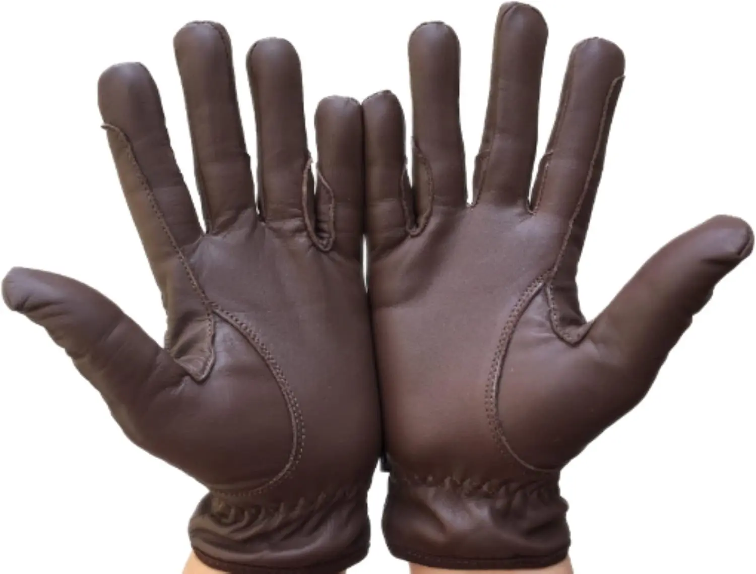 Ladies Women Equestrian Horse Riding Gloves 100% Real Leather Available in Brown Beige TAN Black