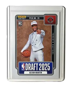 Alijah Martin Rookie 2025-26 Panini NBA #31 Draft Night Card Toronto Raptors