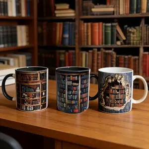 Bookshelf Mugss, Book Lovers Coffee Mug, Library Bookshelf Mug, Funny Coffee Mug, Bookish Gifts For Book Lovers, Best gift for Valentine, Birthday, Christmas, Anniversary or other special occasion