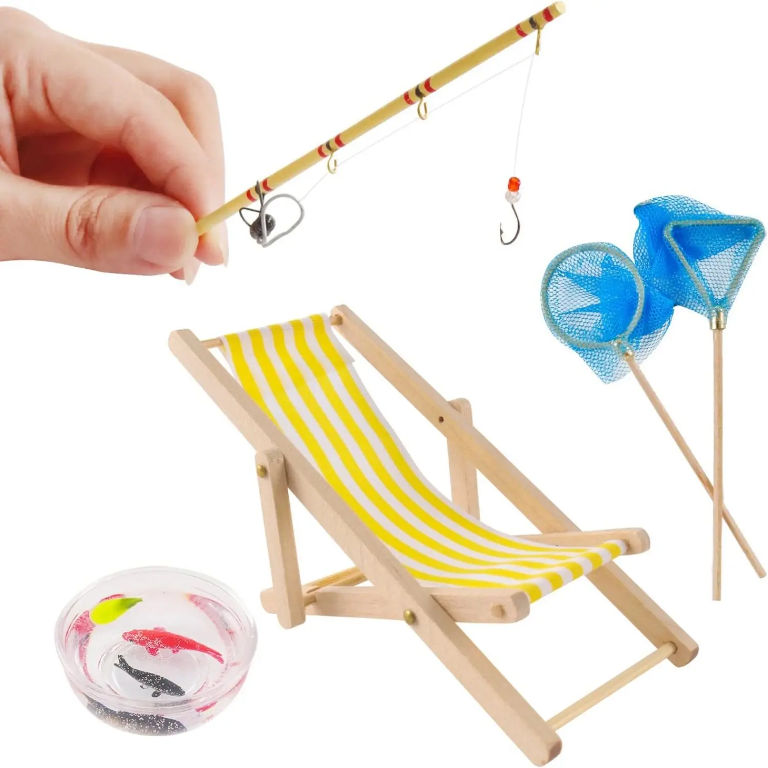 5 Pieces Miniature Fishing Rod Life Scene Christmas Elf Fishing Accessories  Fishing Cake Decoration Fish Cake Topper Fish Bowl Gone Fishing Net  Miniature Fishing Accessories - TikTok Shop