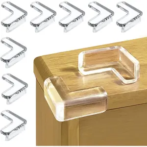 10 Pack Clear Baby Safety Corner Protectors, Transparent Table Corner Cover Guards for Furniture and Table Edge Protection